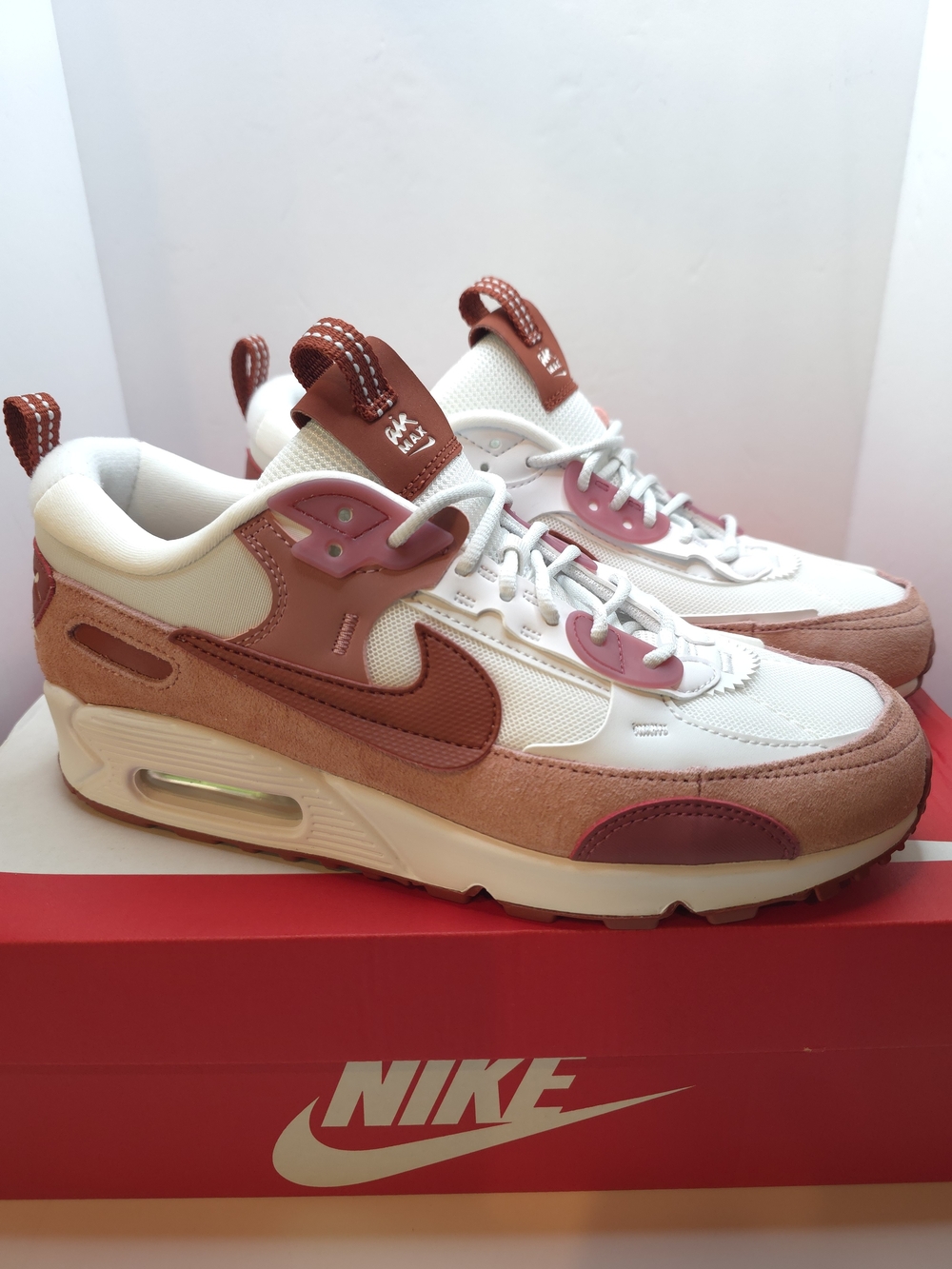 Nike Air Max 90 Futura Red Stardust Running Sneakers FQ8881-618 W9/7.5M